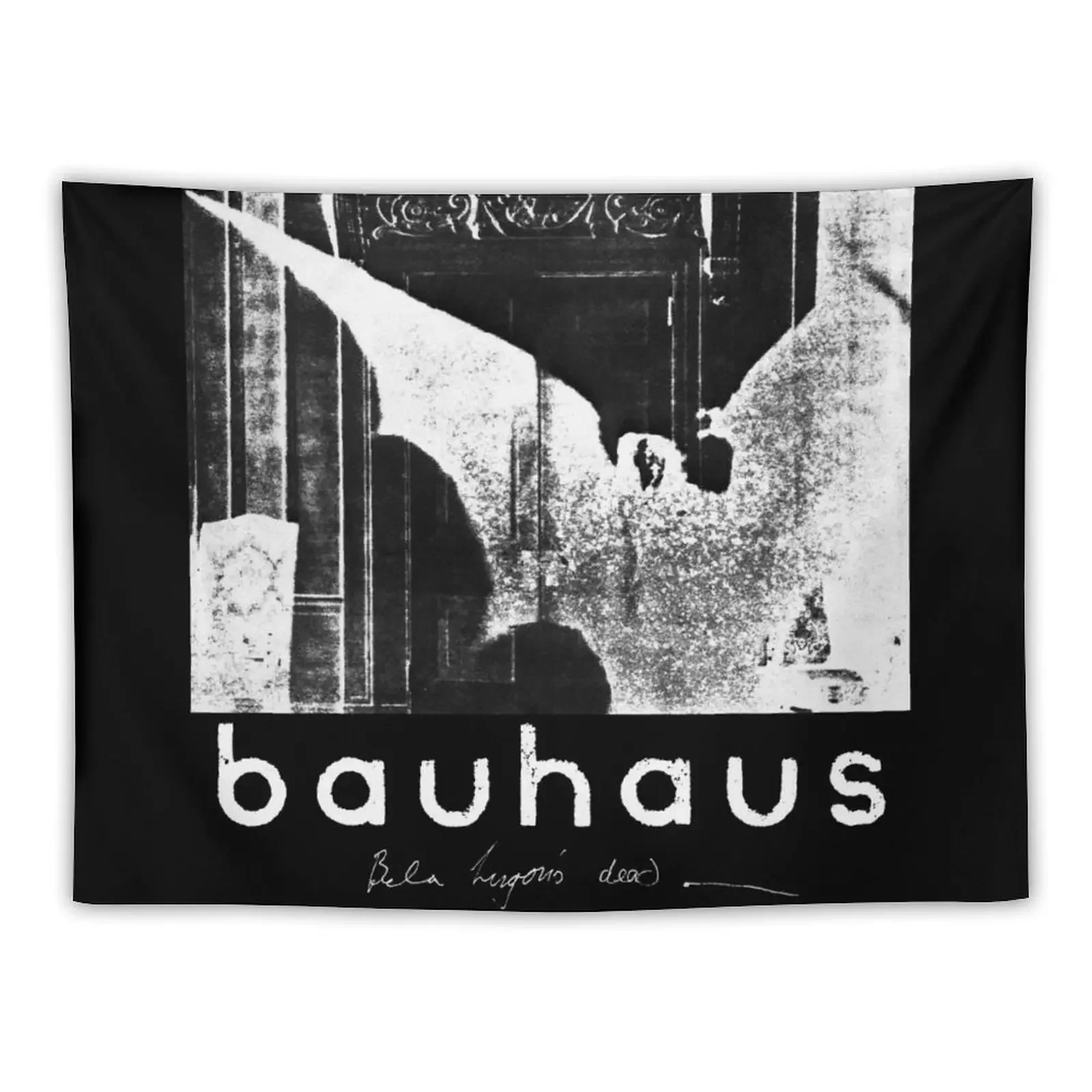 

Bela Lugosi's dead horror post punk 80s retro black and white artwork Tapestry Wall Deco Room Aesthetic Decor Tapestry