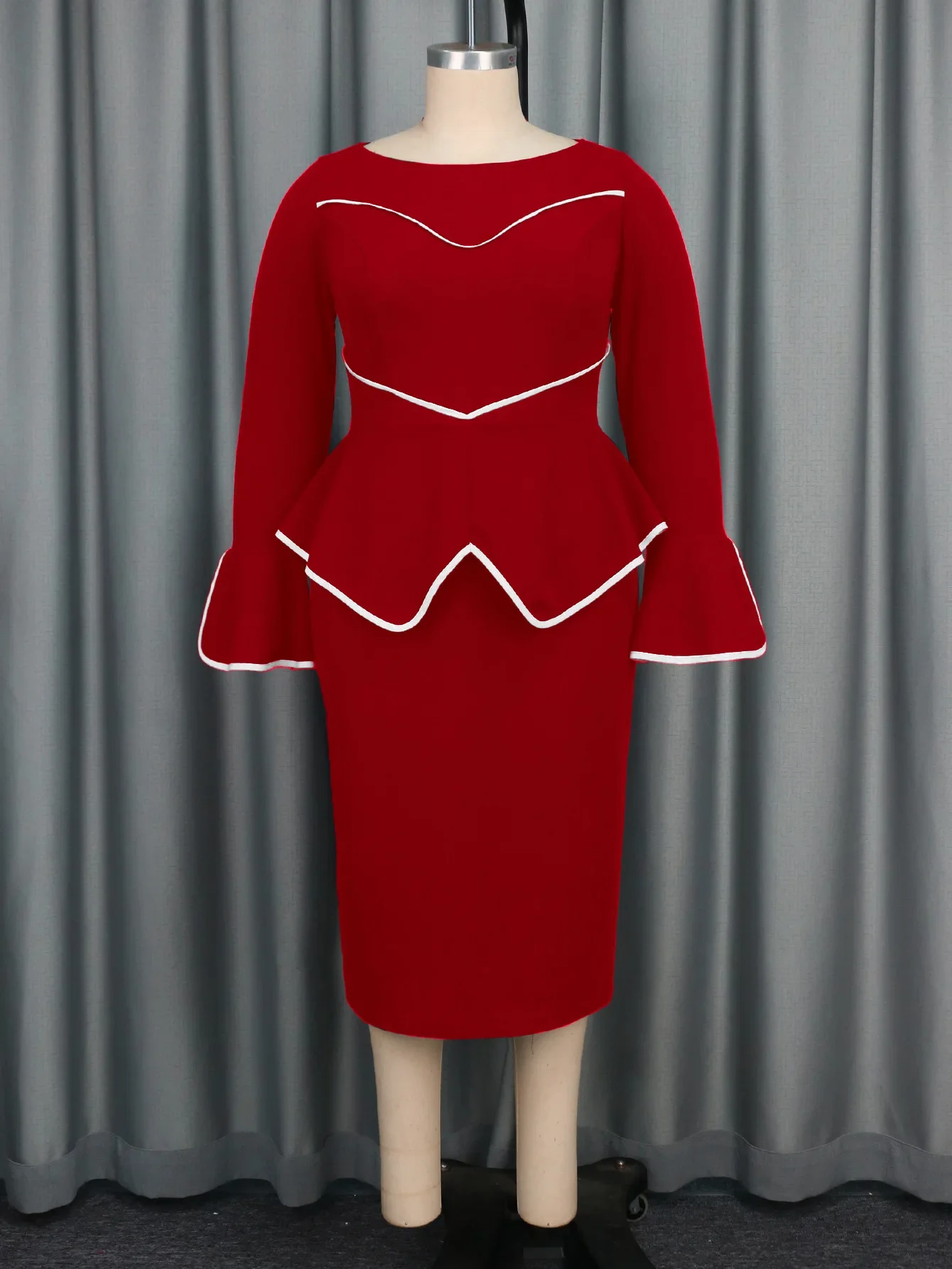 

Дашики, африканские платья для женщин, осеннее элегантное однотонное вечернее платье миди с длинными рукавами, одежда в африканском стиле, L-4XL