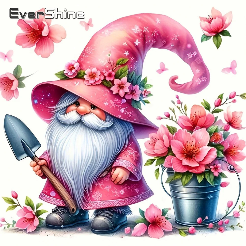 EverShine Diamant-Mosaik Porträtbild Strass-Stickerei Zwerg Vollquadrat-Bohrer Malerei Blume Handgemachte Geschenke