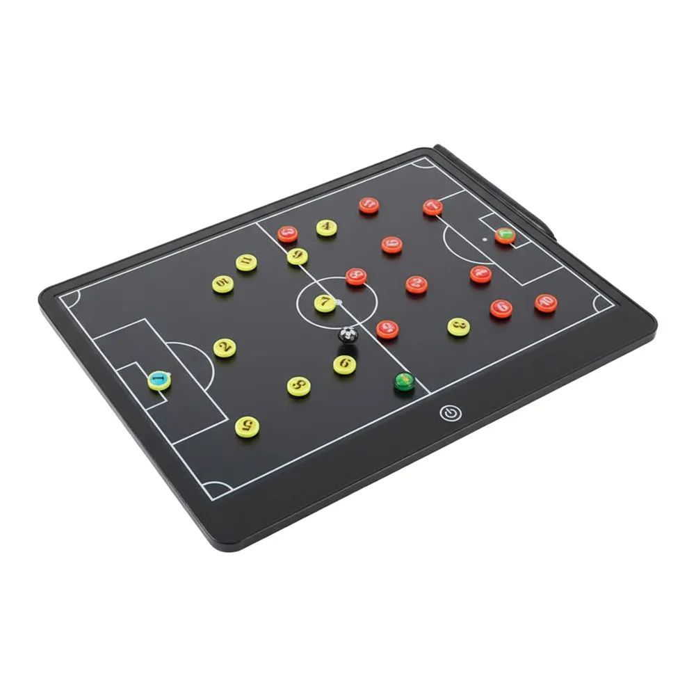 LCD Soccer Tactics Board with Magnetic Markers Designed for Coaches to Visualize Player Formations and Strategies Effectively