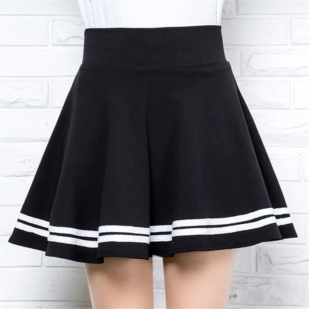 High Waist Women Skirt Women Clothing Mini Skirt Tennis Folds Mini Skirt Stripe Style Casual Short Skirts Winter and Summer