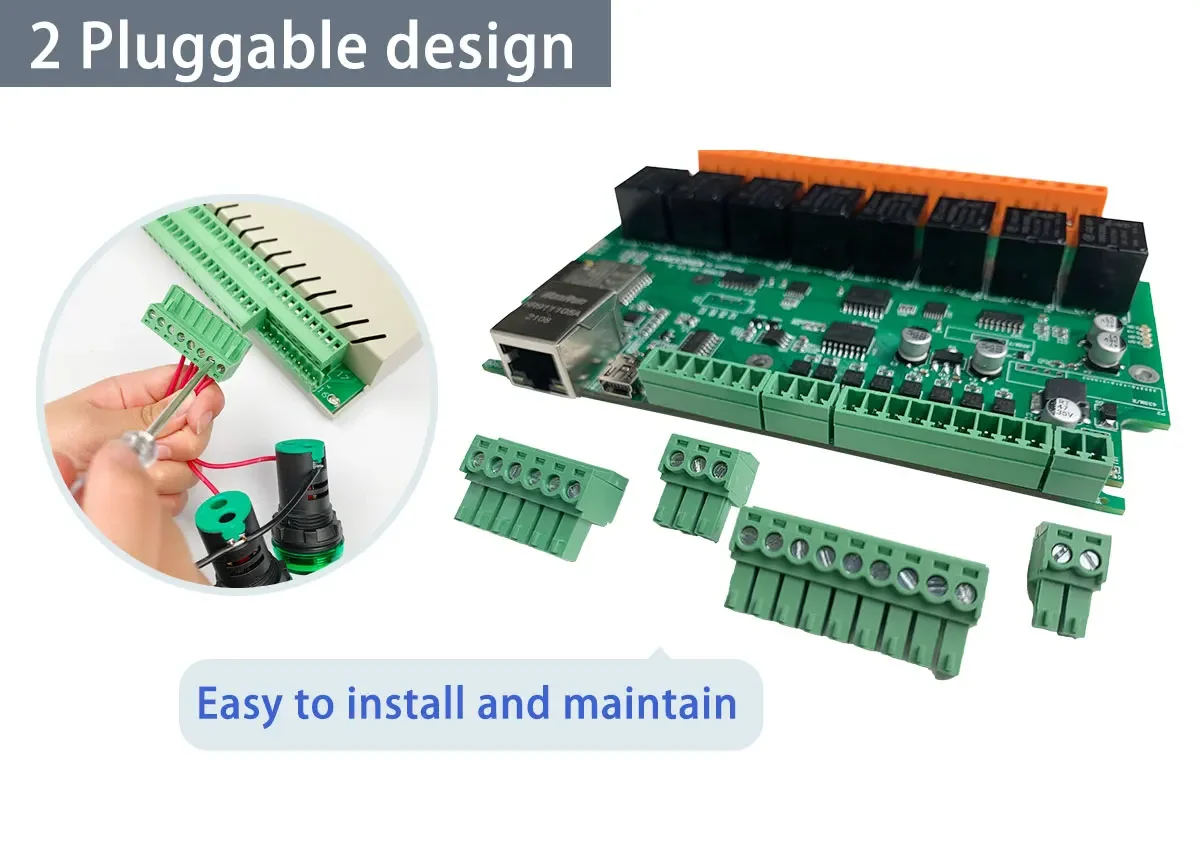 Kincony KC868-A8 ESP32 Wifi/Ethernet RS232 USB وحدة التتابع ADC DAC 433M درجة الحرارة اردوينو IDE للمنزل الذكي MQTT