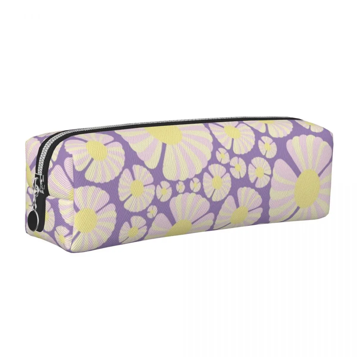 Happy Daisy Pencil Case Cute Flower Floral Pen Holder Bags Girls Boys Large Storage Office Zipper Pencilcases