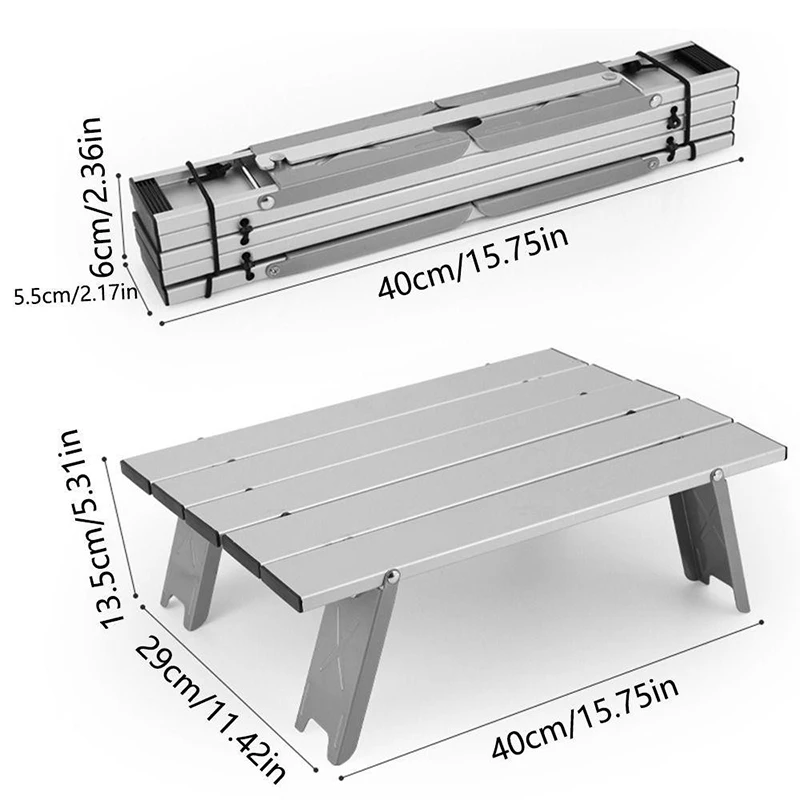 Outdoor Ultra Lightweight Portable Mini Aluminum Alloy Table, Ultra Small Folding Leisure Table, Tent Camping Table, Tea Table