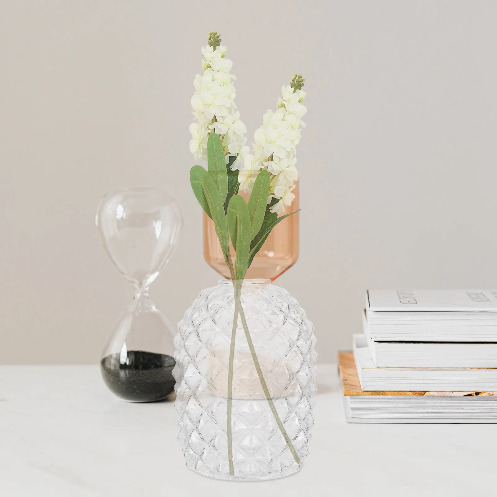 

Pineapple Vase Clear Glass Flower Vase Modern Decorative Home Office Use Durable Practical Unique Gift Choice Vases for Flowers