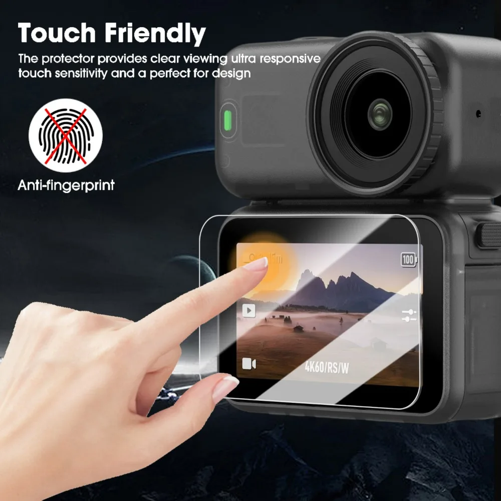 واقي شاشة من الزجاج المقسى سهل التركيب لـ DJI Osmo Nano HD عدسة شفافة مضادة للخدش طبقة رقيقة واقية زجاجية لـ Osmo Nano