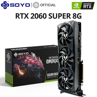 SOYO World Premiere Nvidia Geforce RTX 2060 SUPER GDDR6 8G Graphics Card 256Bit White Video Gaming Card Full New GPU RGB Card