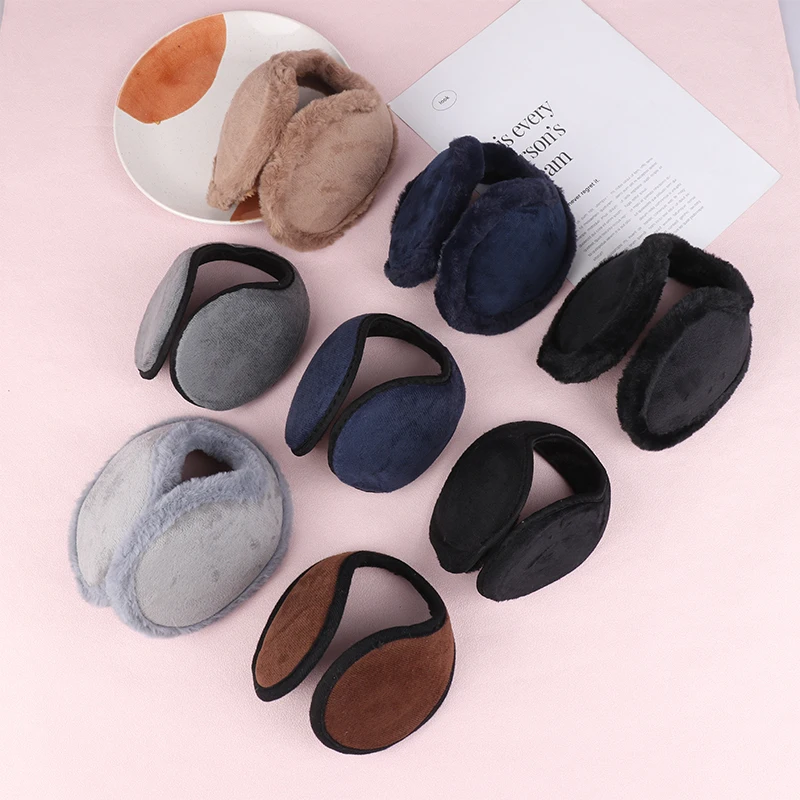 Thermal Soft Plush Earmuffs Man Winter Thicken Ear Warmer Outdoor Sports Windproof Coldproof Ear Cover