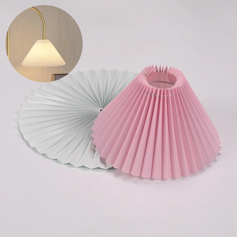 Pendant Lampshade Fabric Table Lamp Pleated Lampshade Bedroom Hotel Bottom Opening 230MM Slant Height 160MM