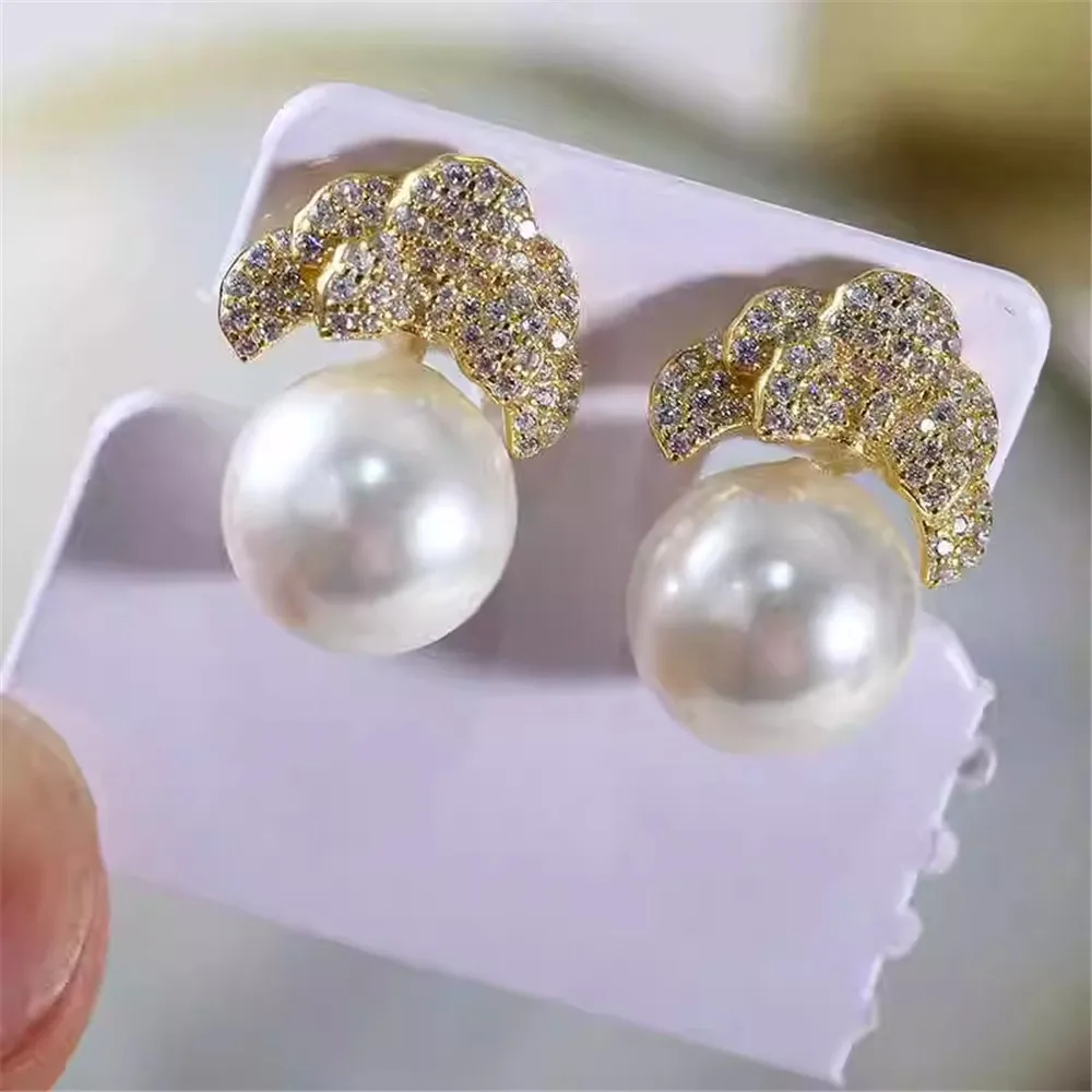 

S925 Sterling Silver Pearl Earring Settings DIY Jewelry Making Supplies Blank Earring Posts for Handcrafted Accessories No Pearl