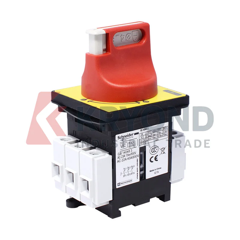 Schneider VCF02C 3 Pole Load Break Switch Rotary Isolator for Industrial Control Panel Electrical Cabinet Power Distribution