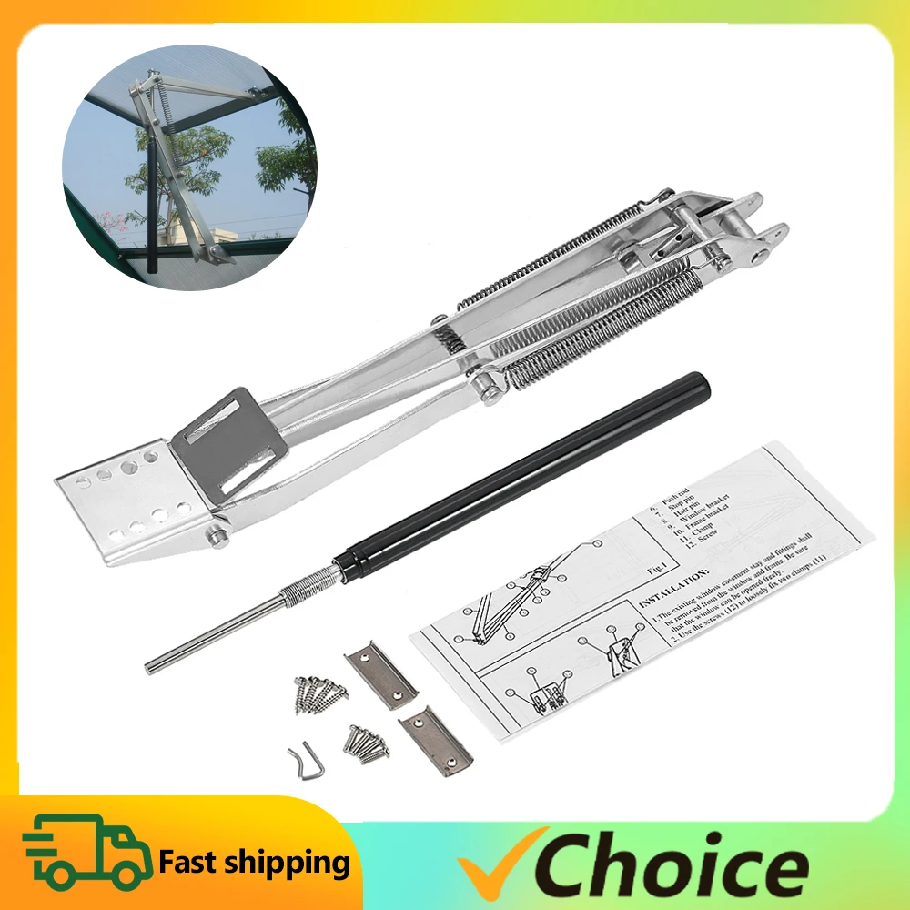 Window Opener Greenhouse with Double Spring Windows Opener Temperature Controlled Automatic Vent Opener For Awning Outdoor