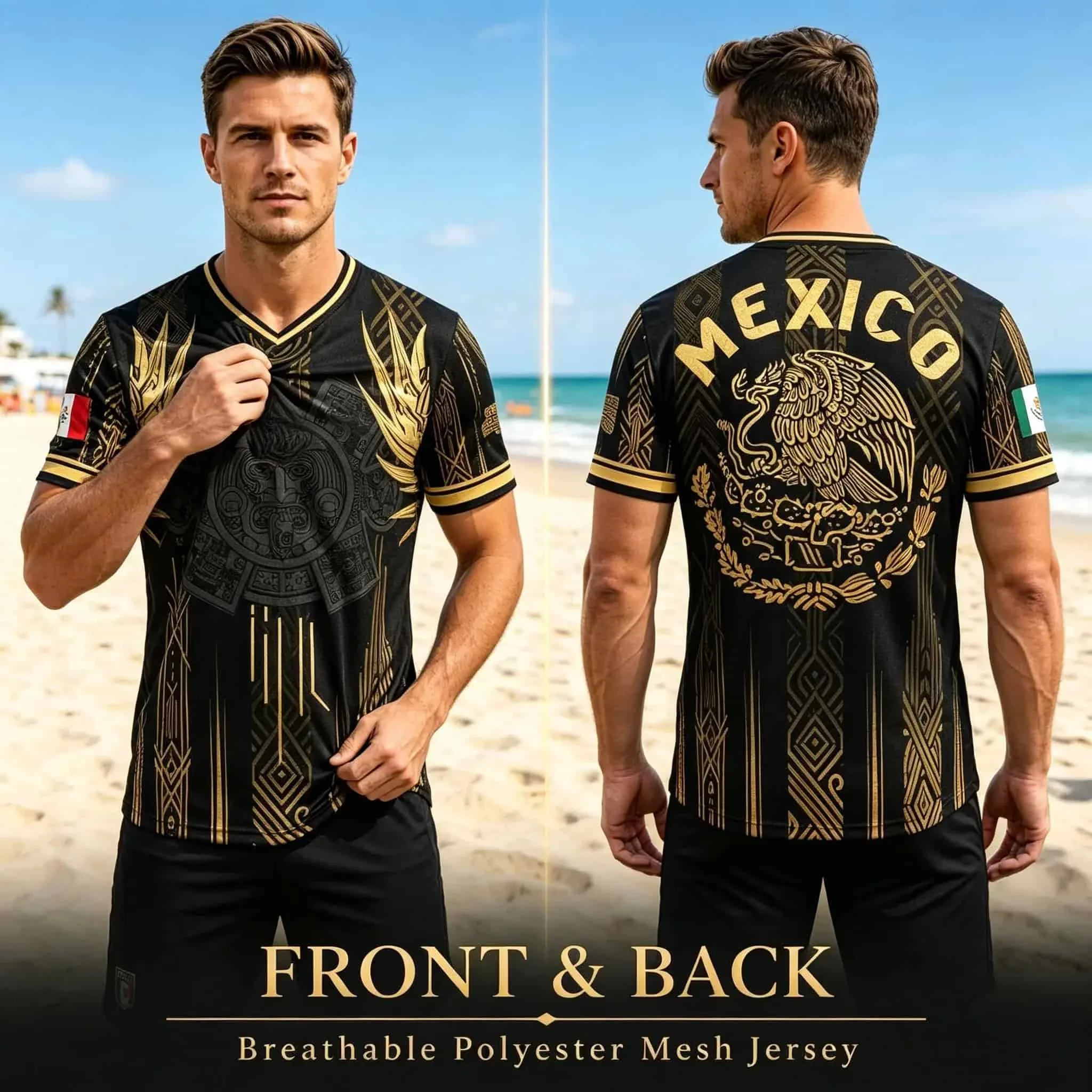 Mexican Aztec Soccer T Shirt Men Women Mexico 2026 Summer Sports Jersey Game Day Outfit Ideal Gift for Fans Training Kit