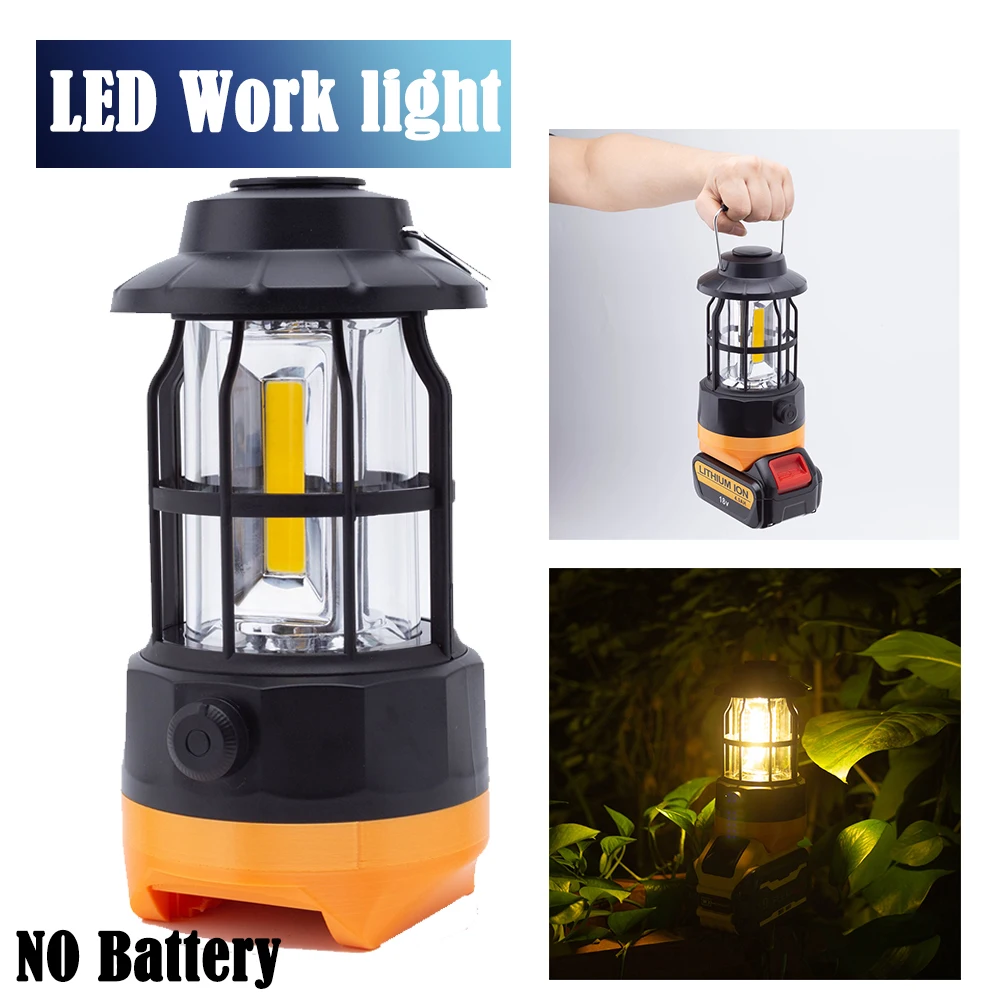 Draagbare Lantaarn Led Werklamp Voor Dewalt 18V Lithium Batterij Veld Camping Licht Onderhoud Licht Camping (Geen Batterij)