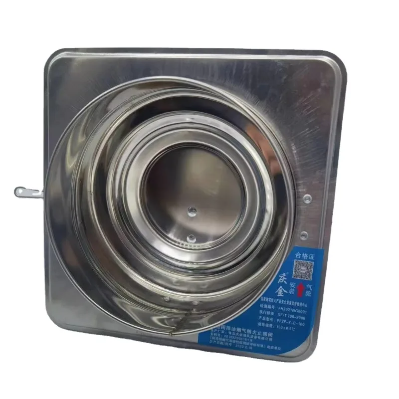 Kitchen Range Hoods Check Valve Fireproof Fume Prevention Back-Pressure Non-Return Flap Modern Stainless Steel