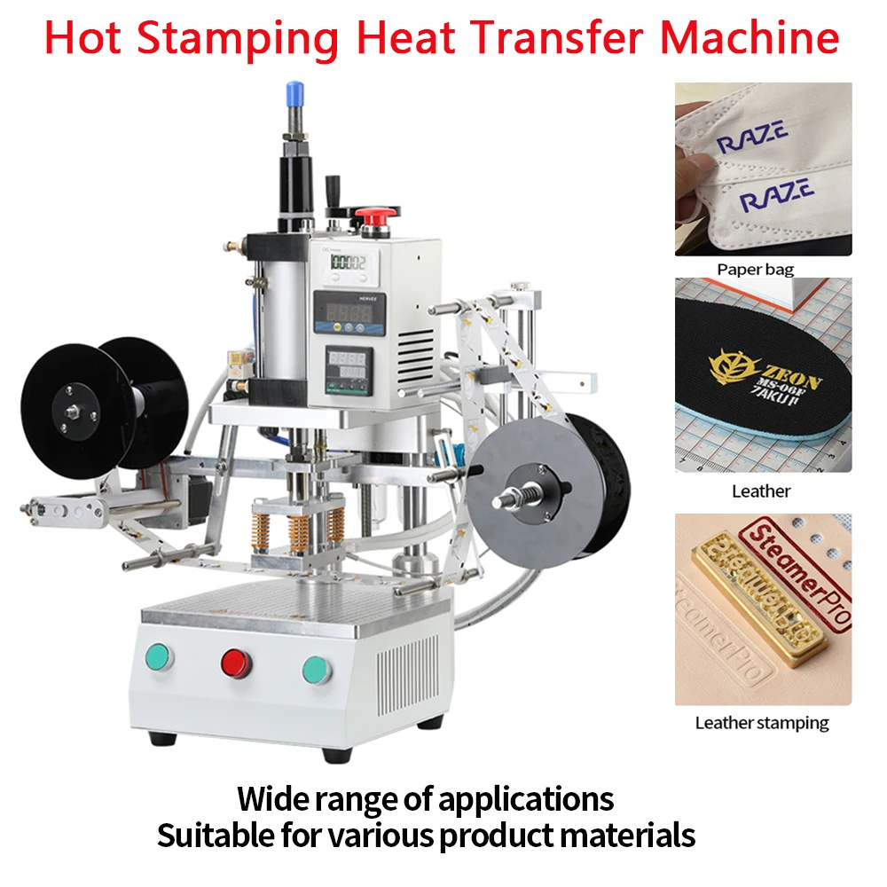 

Машина для горячего тиснения фольгой, полностью автоматическая, пневматическая, электрическая, для тиснения логотипа, маркировочная шляпа, носки, оборудование для термопресса