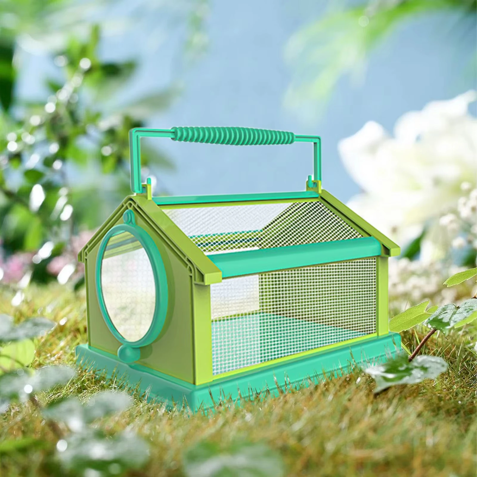 

New 4 Color Portable Butterfly Insect Habitat Cage with Carrying Handle Collapsible Breathable Mesh Caterpillars Cage for Insect