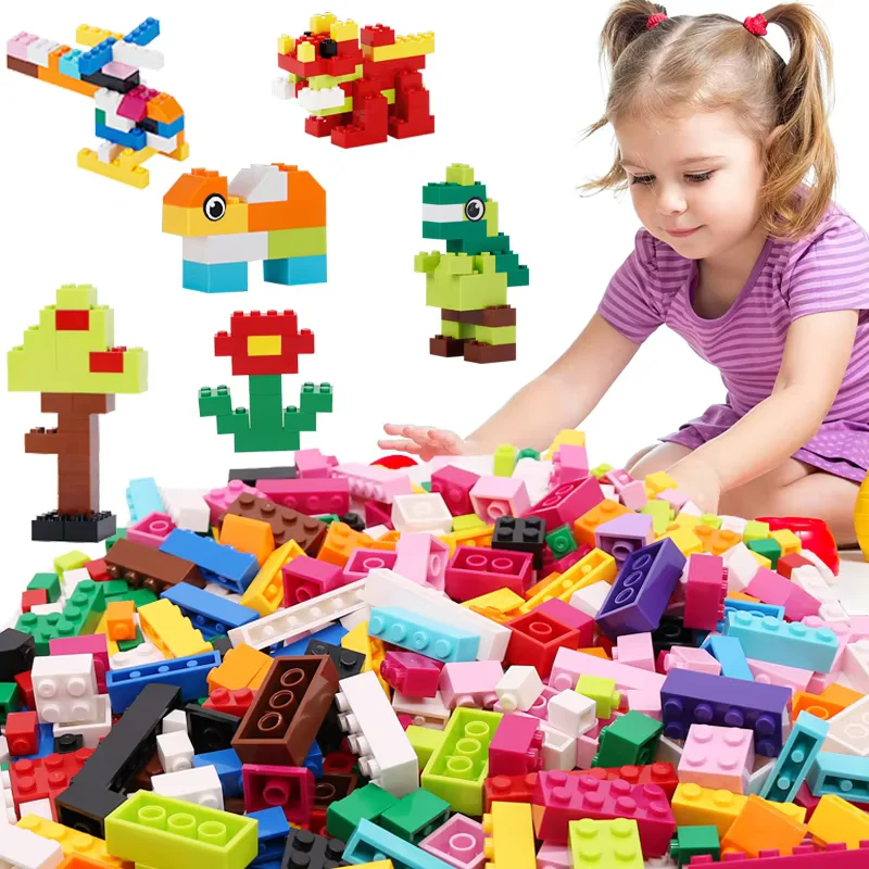 1000PCS Creative DIY Bulk Building Block Set City Building Classic Building Block Children\'s Educational Toys Birthday Gift