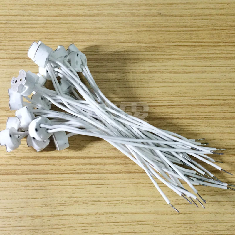 5PCS LED Lamp Socket Holder Base Halogen with Wire Miniature Bi-pin Base, Gu5.3 Mr16, Mr11 GU10 G9 G4 Base Socket