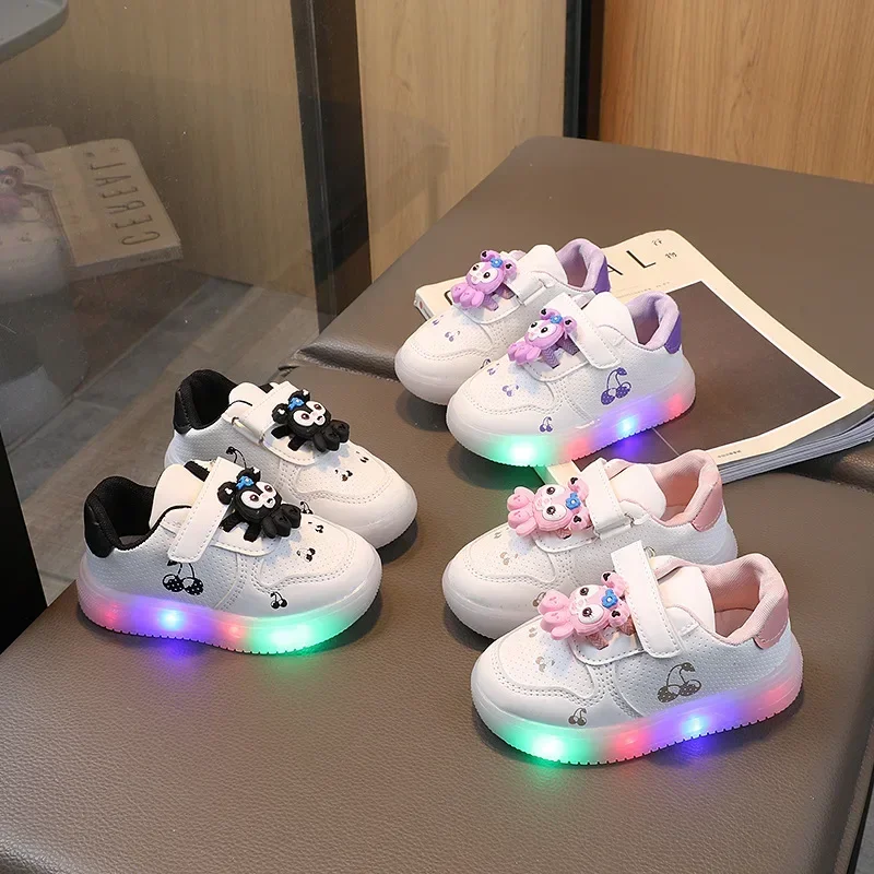

Children's Luminous Board Spring Autumn 2025 new StellaLou Soft Soled Babies Cartoon lighting kids pink children Casual shoes
