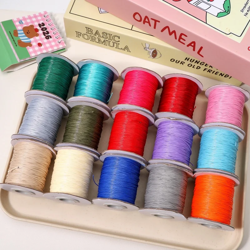 10m 0.8mm Korean Wax Thread Multicolor DIY Jewelry Making Supplies Macrame Bracelet Necklace Cord String Accessories Findings