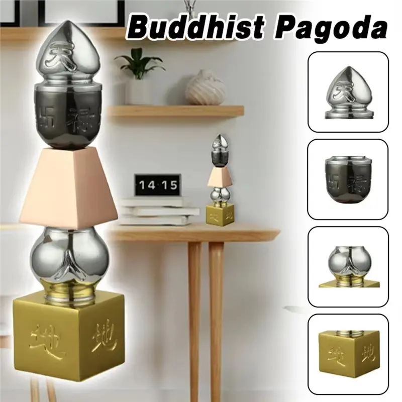 THIVN-New Buddhist Amulet Pagoda-Feng Shui Five Element Heaven And Earth Tower Tibetan Treasures Home Decoration