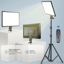 Painel de luz LED para fotografia, iluminação LED para streaming ao vivo, estúdio de fotografia, Bi-Color, 3000K-6000K, 10 polegadas, 14in