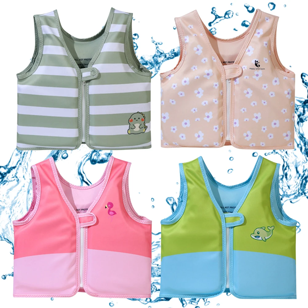 Kids Swim Trainer Vest Cartoon Life Vest Cute Swimming Aid Buoyancy Swimming Pool Clothing Floatation Jackets for Ages 2-6 Kids