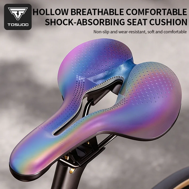 

TOSUOD Bicycle Saddle Shock Absorbing Comfortable Hollow Breathable MTB Seat Cycling Accessories