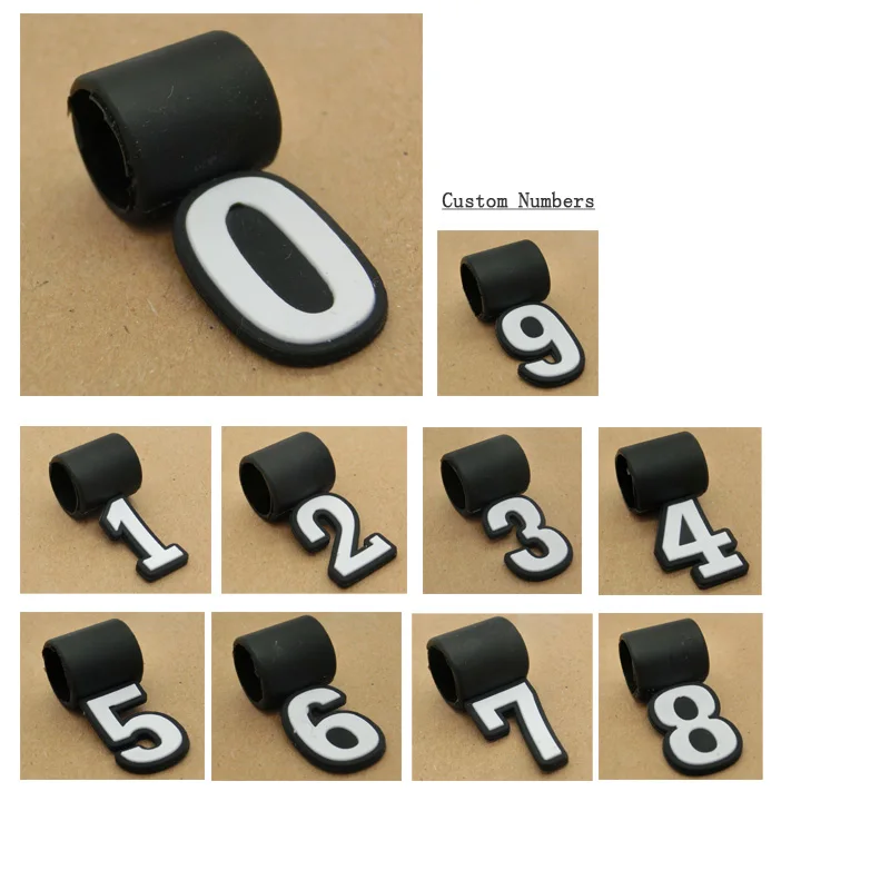 Number 0-9 Silicone Pendant Great For Baseball Titanium Necklace