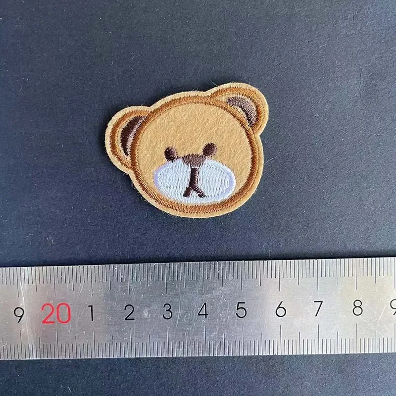 3.5*4.5CM/6PC,9PC Cartoon Patch Mini Bear Badges Clothes Stickers Fabric Applique Embroidery Iron On Patches Sewing For Clothing