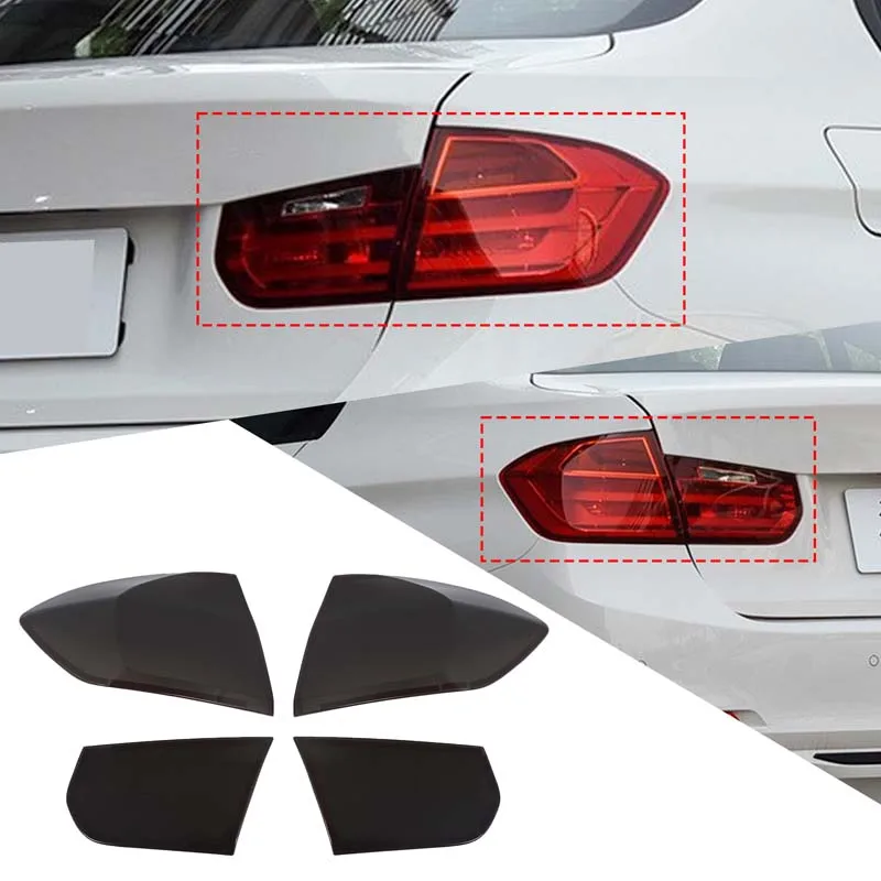 For 13-15BMW 3 Series F30F35/14-15 M3 F80 taillight smoked black shell rear taillight dazzling black shell ABS transparent gray
