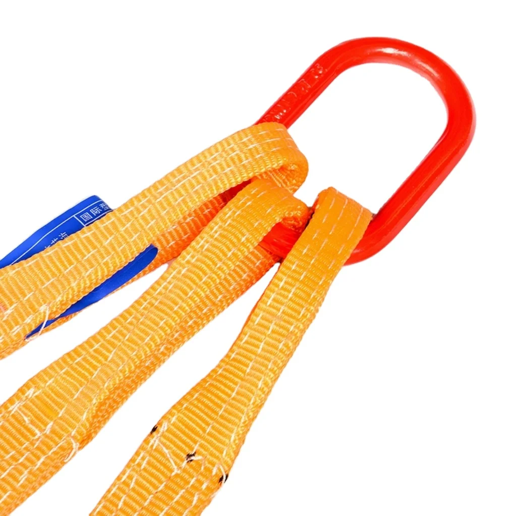 1 Ton 10ton Polyester Flat Webbing Sling 7:1 Safety  Ply Sling Belt for Lifting