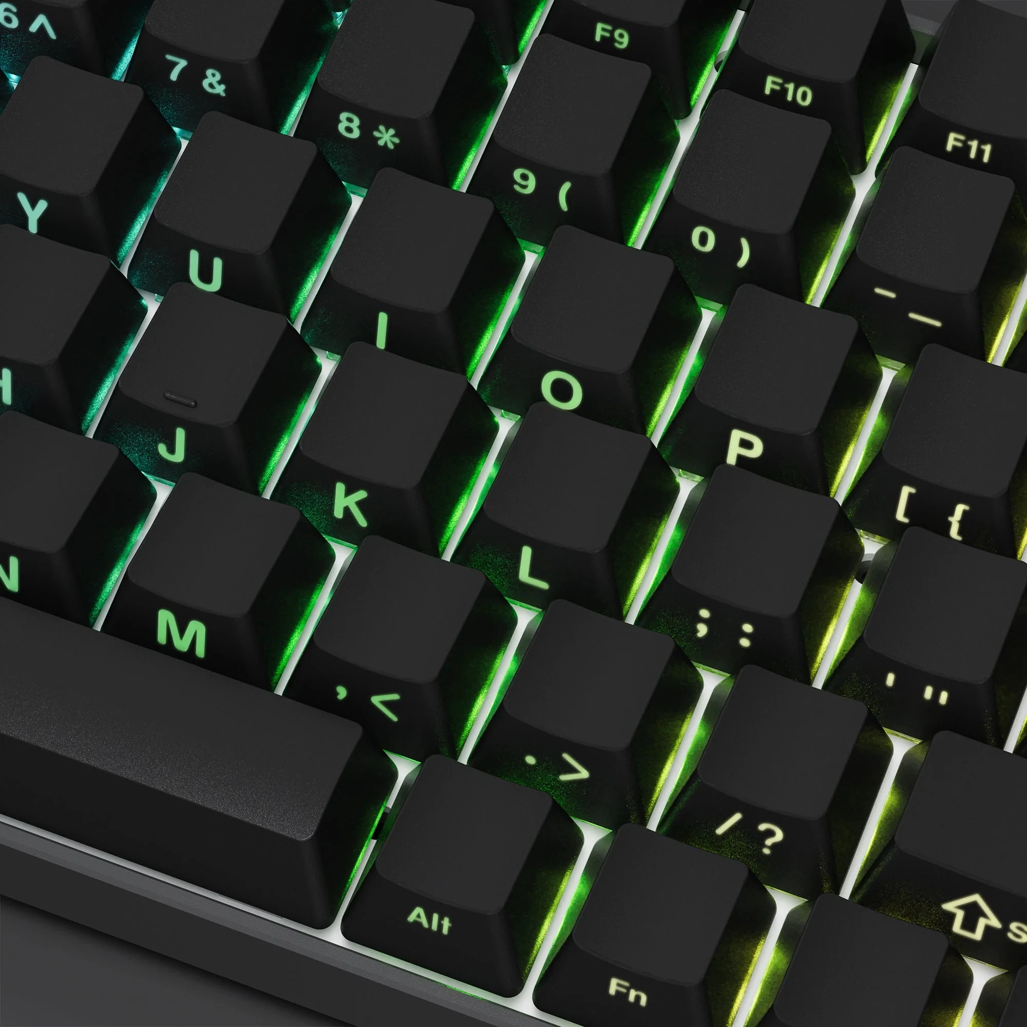 Black Side Print RGB Backlit PBT Keycaps 134 Keys Cherry Profile Double Shot Shine Through Keycaps for Cherry MX Switch Keyboard view 5