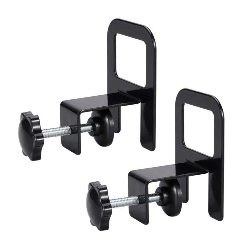 652F Bed Mattress Slide Stopper Retainer Bracket, Metal NoDrill Clamp with Hand Knob to Help Reduce Sliding on Flat Edges Bed