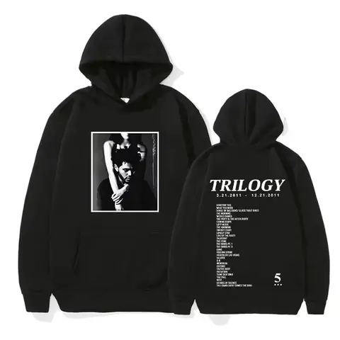 Hooded Sweatshirt with Men's The Weeknd Trilogy Music Album Print Hip-hop Trend Sweater Sweatshirt Unisex Casual Wear