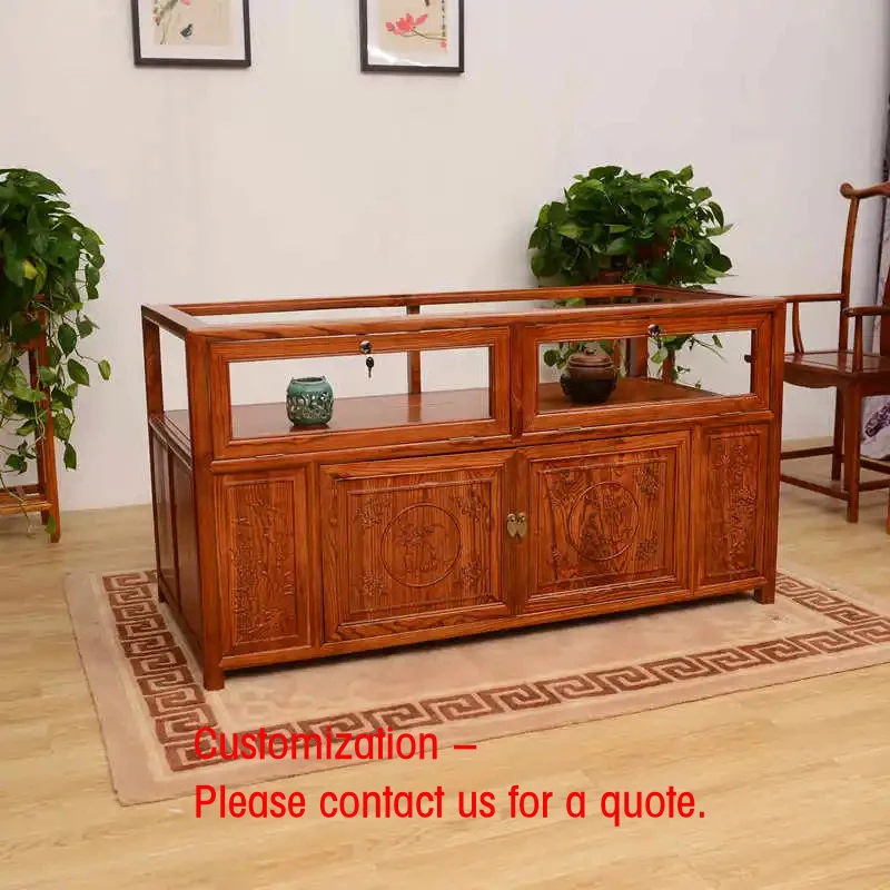 Expositor de Joyería de Lujo en Madera de Nogal Barnizada con Retroiluminación LED y Base Resistente