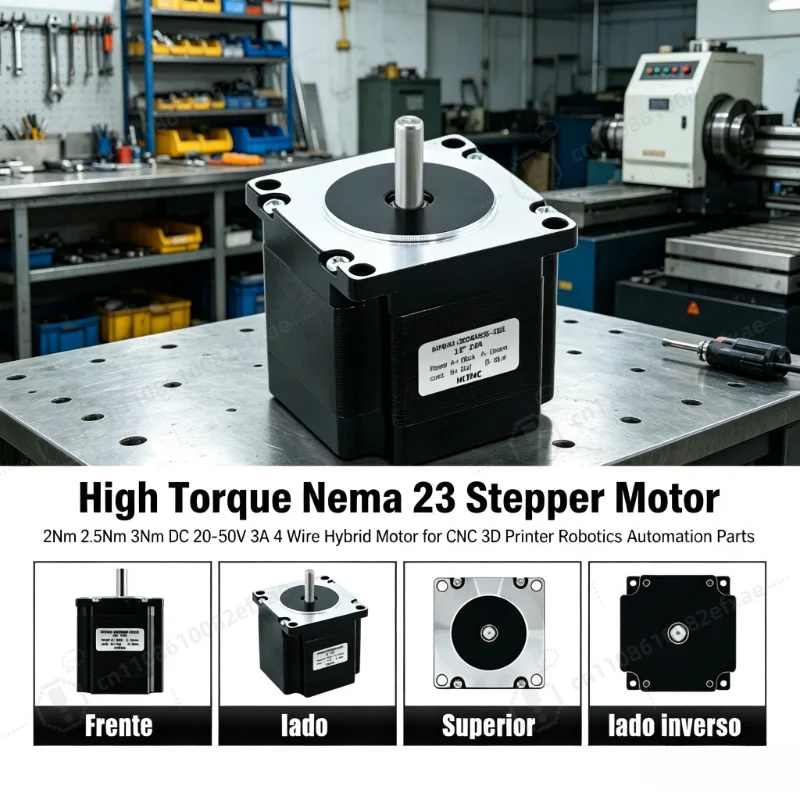 

High Torque Nema 23 Stepper Motor 2Nm 2.5Nm 3Nm DC 20-50V 3A 4 Wire Hybrid Motor for CNC 3D Printer Robotics Automation Parts