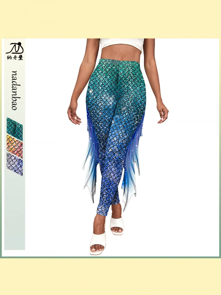 

Women's Base Layer Cosplay Pants Fi Sc Print Tight Yoga Pants Butt Lifting Nine Points Length Print Pattern Yoga Pants