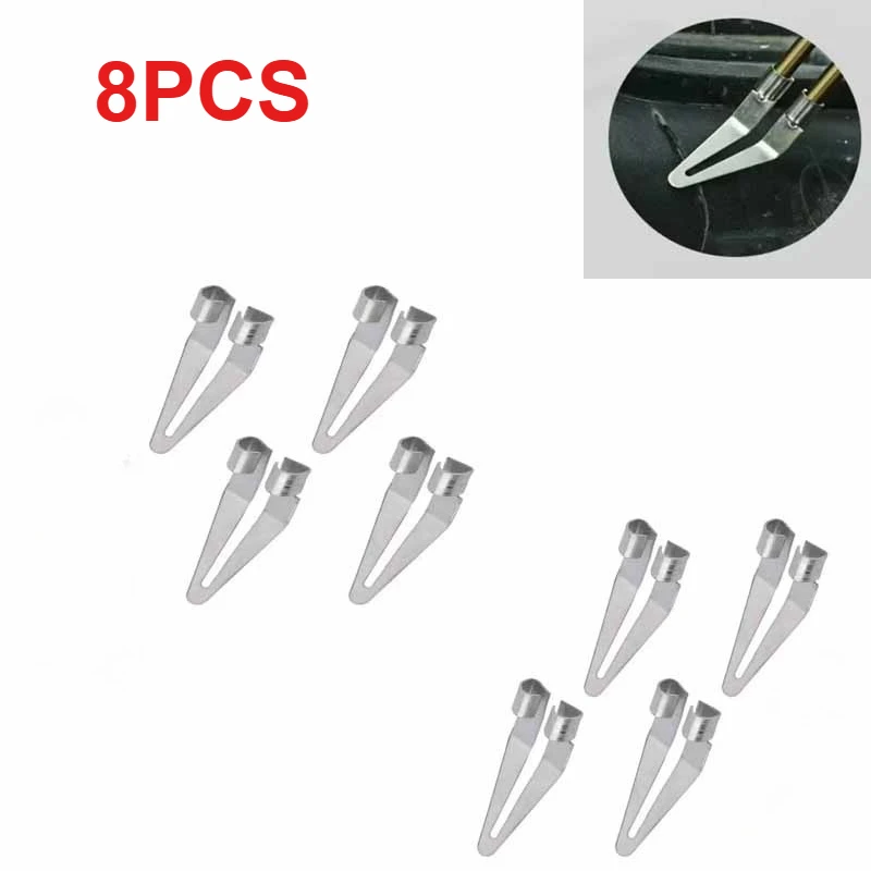 

8pcs Welding Repair Smooth Head for Plastic Welding Tool Soldering Repair Iron Smooth Head 50mmx20mmx5mm Electric Soldering Tip