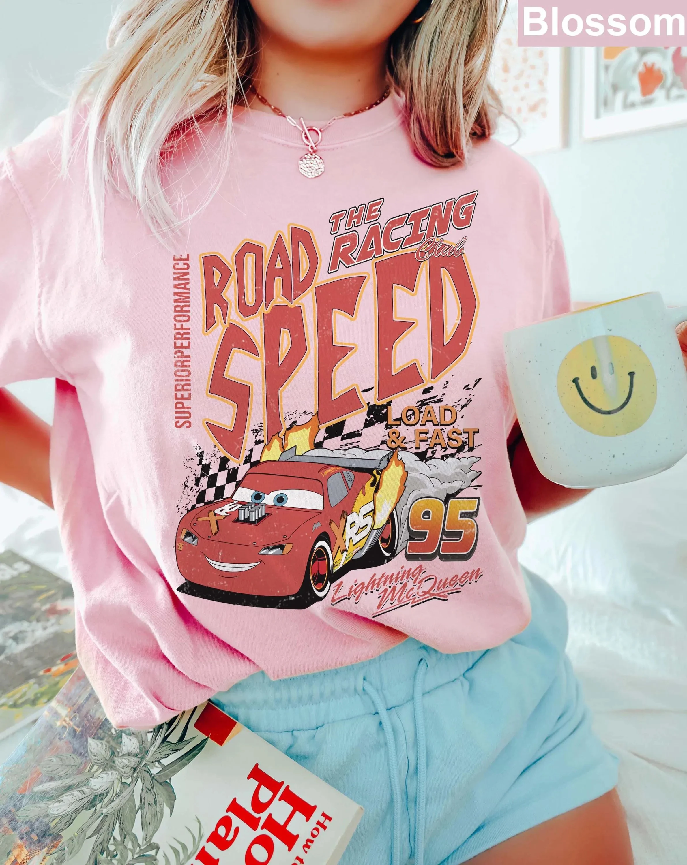 قميص Retro Disney Racing Road Speedo، قميص Vintage Lightning McQueen، قميص Cars Movie Disney، قميص رحلة عائلية من Disney #6