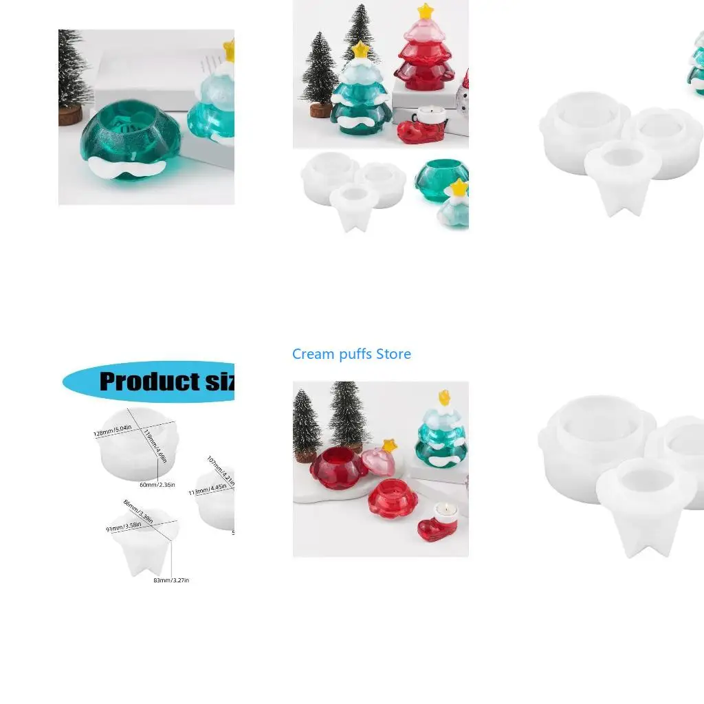50LE Unique Christmas Tree Storage Jar Mold for DIY Enthusiasts and Art Classes