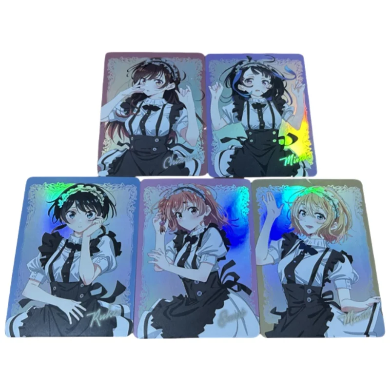 Tarjeta Flash Mizuhara Chizuru Asami Nanami Sakurasawa Sumi Ws, señal dorada, colección de Anime Diy, figuras de acción, regalos de juguete, 5 hojas