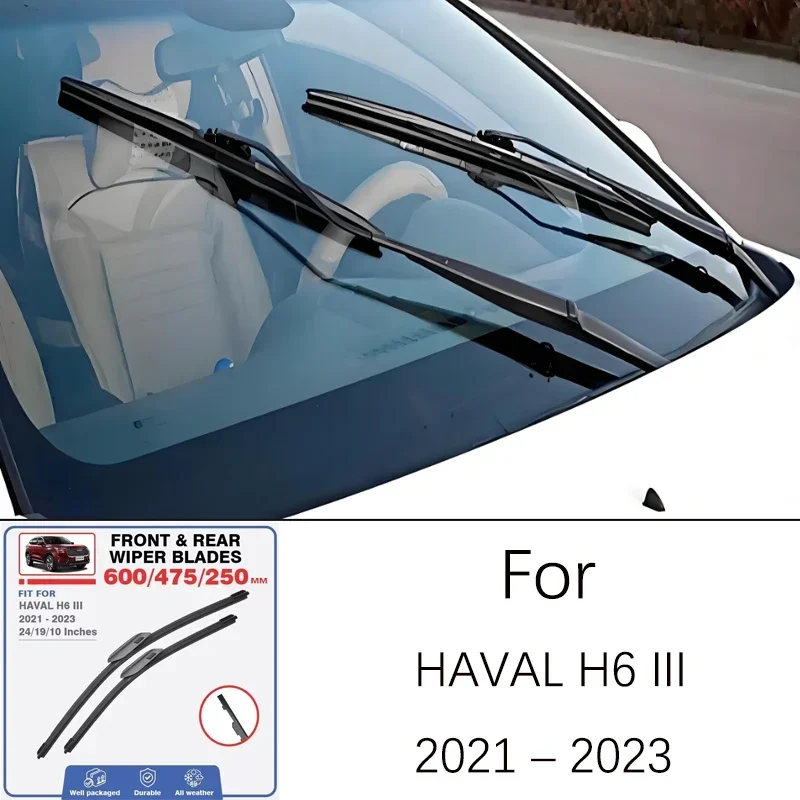 

Windshield Window Brush 24 19 Inches Rubber Front Wiper Blade Accessories For HAVAL H6 III HEV 2021 2022 2023