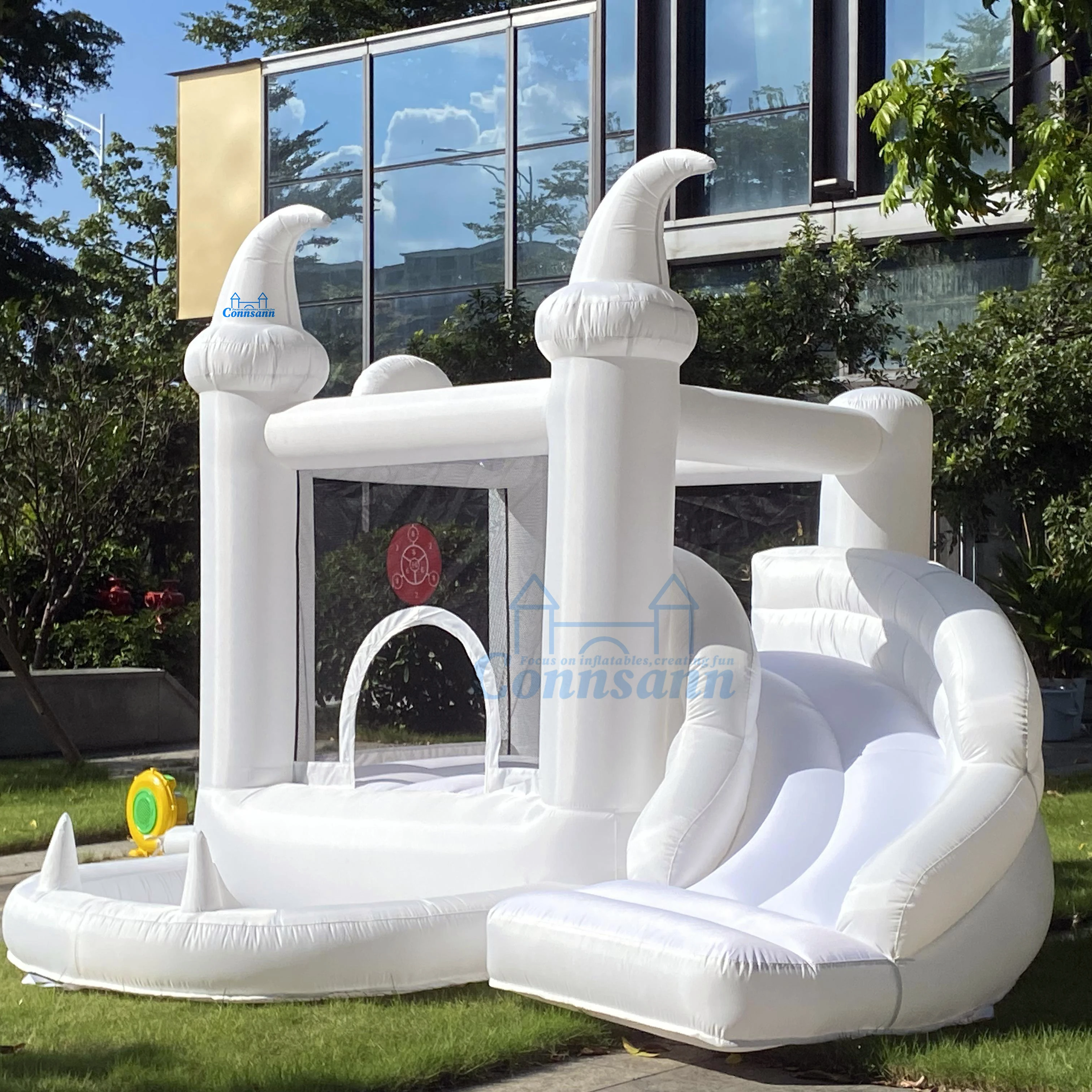 10FT Magic Hat Bounce House Betoverend kasteelontwerp voor fantasie-avontuur en feestelijke feestsfeer voor kinderen