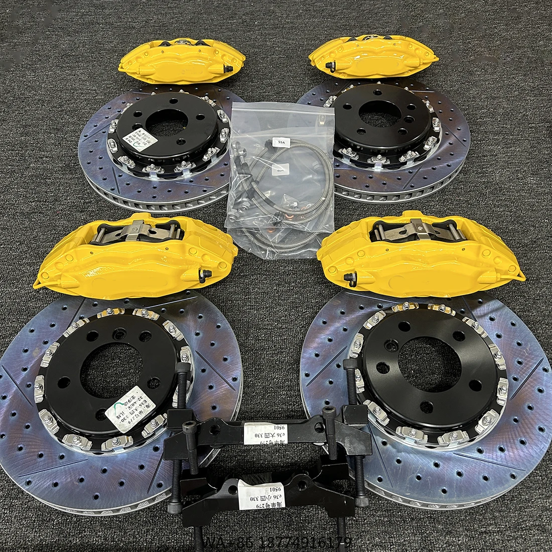 

Для поршневого 4-х горшечного суппорта E46, тормозной комплект 6 2 1, гоночный тормозной кронштейн Abarth 595 A6 C6, комплект кузова