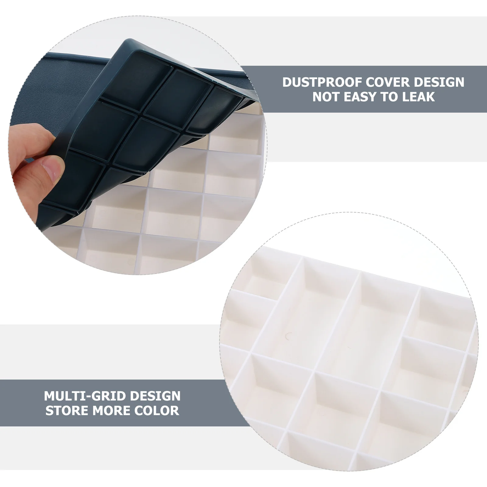 Watercolor Pigment Box Premium Art Paint Box With Compartments For Color Mixing Painting Durable Organizer Artists