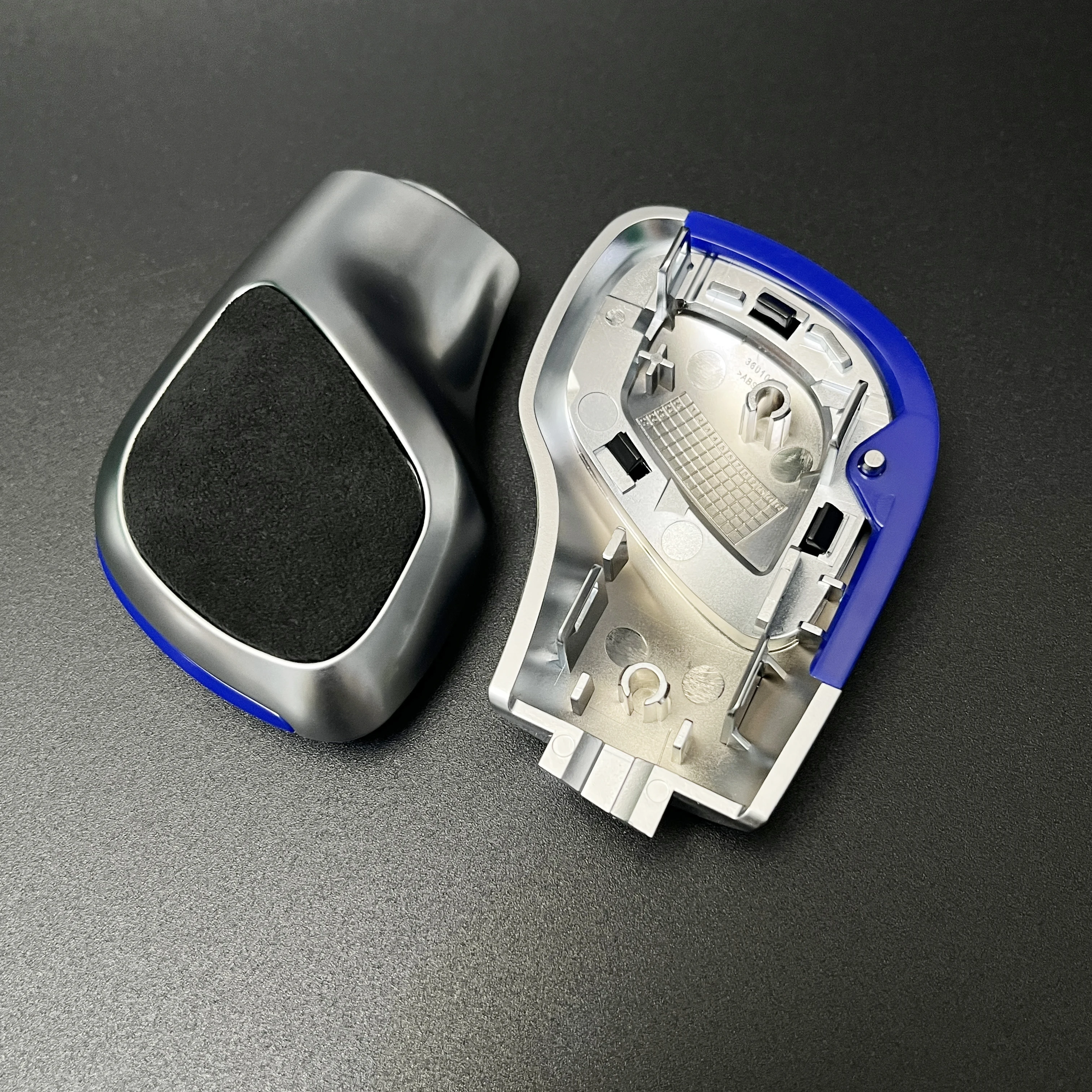 Chrom Matt mit Leder DSG Schaltknauf Seitenabdeckung DSG Emblem für VW Golf 6 7 R GTI Passat B7 B8 CC R20 Jetta MK6 GLI – Detail 8