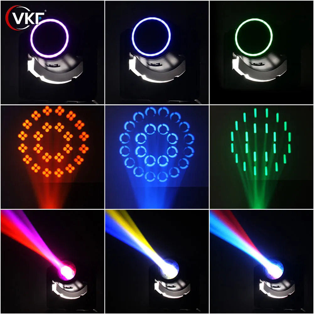 150W Moving Head Beam Light DMX512 Control Stage Spotlight For Disco DJ Wedding Nightclub Atmosphere Effect  Pattern Lighting