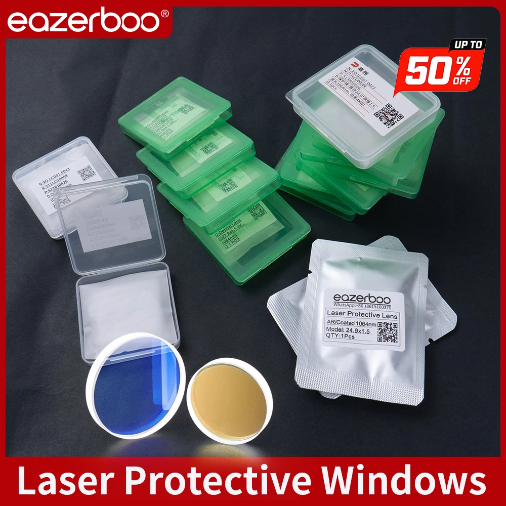 Eazerboo Laser Protective Lens 27.9x4.1 37x7 24.9x1.5 18x2 Original Raytools Laser Optical Lens Protection Windows BM111 BM110